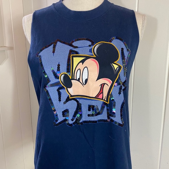 Women’s Mickey Mouse Cut Off Tank Top - Picture 2 of 7